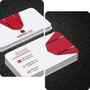 a stack of business cards